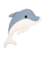 pad Kuschelkissen Kuscheltier DELPHIN 29 cm x 65 cm blue