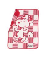 Klippan Happy Snoopy Babydecke 70 cm x 90 cm Chenille organic cotton red