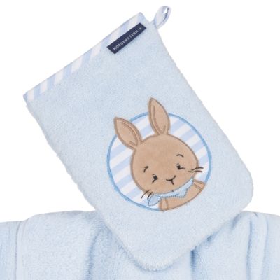 Morgenstern Waschhandschuh Hase-Blau