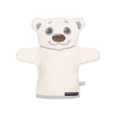 Morgenstern Waschhandschuh Figur Eisbär creme