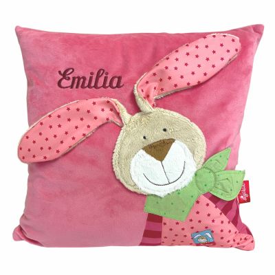 Sigikid Kuschelkissen Hase Wombel Bombel rosa 40 cm x 40 cm