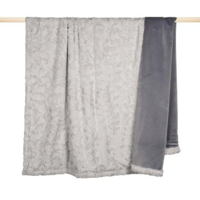 pad Faux-Fur Luxus-Decke BARDOT Webpelz 140 cm x 190 cm lightgrey