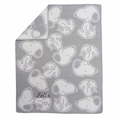 Klippan Snoopy Babydecke 70 cm x 90 cm organic cotton grey 