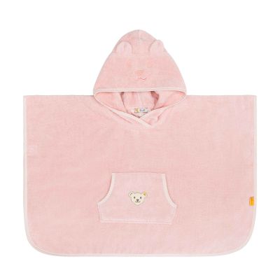 Steiff Bade Poncho mit Kapuze rosa