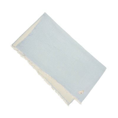 Steiff Musselin Babydecke chambray blue 80 cm x 100 cm